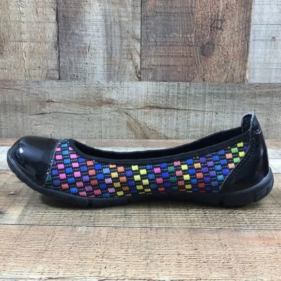 Corkys Black Multicolor Woven Coco Ballet Flats Womens 10 Comfort Slip On Shoes - Picture 4 of 12